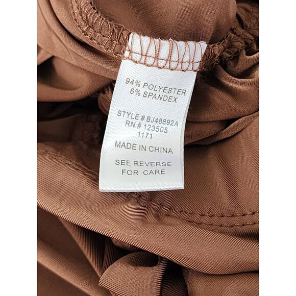 Heart Hips brown ruched side midi pencil skirt S - Picture 5 of 5